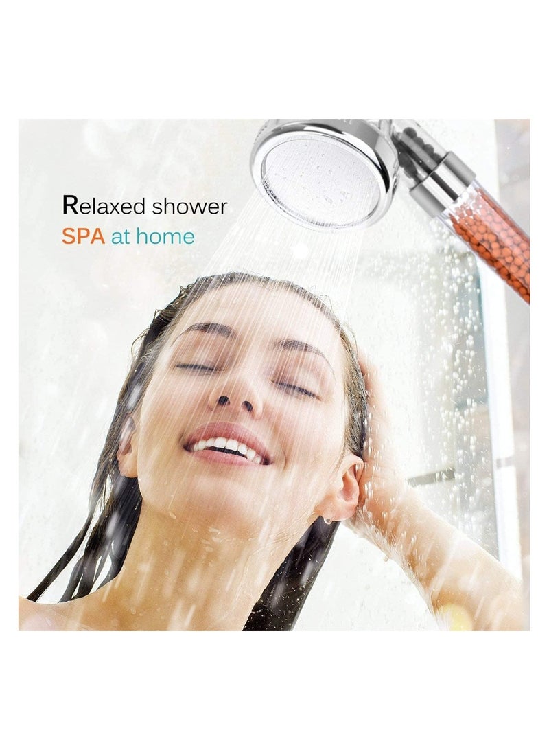 High Pressure Handheld Shower Head with Ionic Mineral Filter – 3 Spray Modes, 1.5m Hose, Adjustable Holder, Dual Filtration System for Dry Skin & Hair Care, Water-Saving Spa Experience  - Image 5