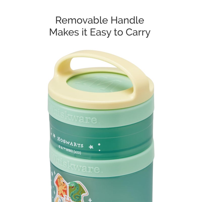 Whiskware Harry Potter Stackable Snack Containers for Kids and Toddlers, 3 Stackable Snack Cups for School and Travel, House Set, (Pack of 2) - Image 4