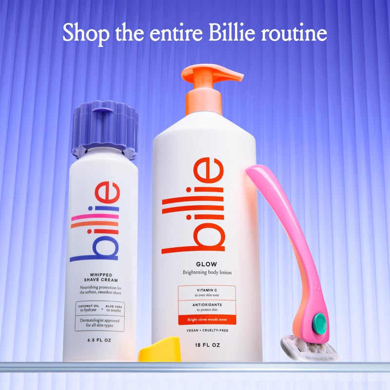 Billie لوشن الجسم المضيء للنساء من بيلي، برائحة الأخشاب الحمضية، مع فيتامين C، 18 أونصة سائلة - Image 5