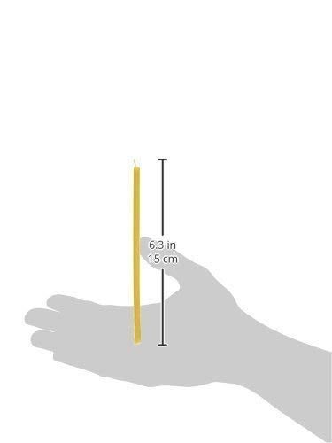 Votprof 50 All Natural Décor 100% Pure Beeswax Taper Candles – Tall (6 in), Unscented, Dripless, Smokeless, Slow Burning, Non Toxic, Honey Scent - for Home, Dinner, Cake, Prayer, Church, Hanukkah, Christmas - Image 3
