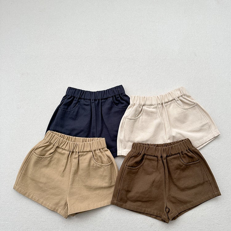 Basic Shorts ~ Summer New Baby Thin Casual Children's Pants Boys and Girls Retro Japanese and Korean Style Outer Wear Shorts - Image 5