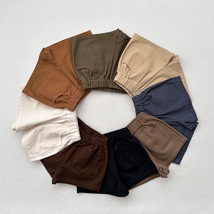 Basic Shorts ~ Summer New Baby Thin Casual Children's Pants Boys and Girls Retro Japanese and Korean Style Outer Wear Shorts - Image 3