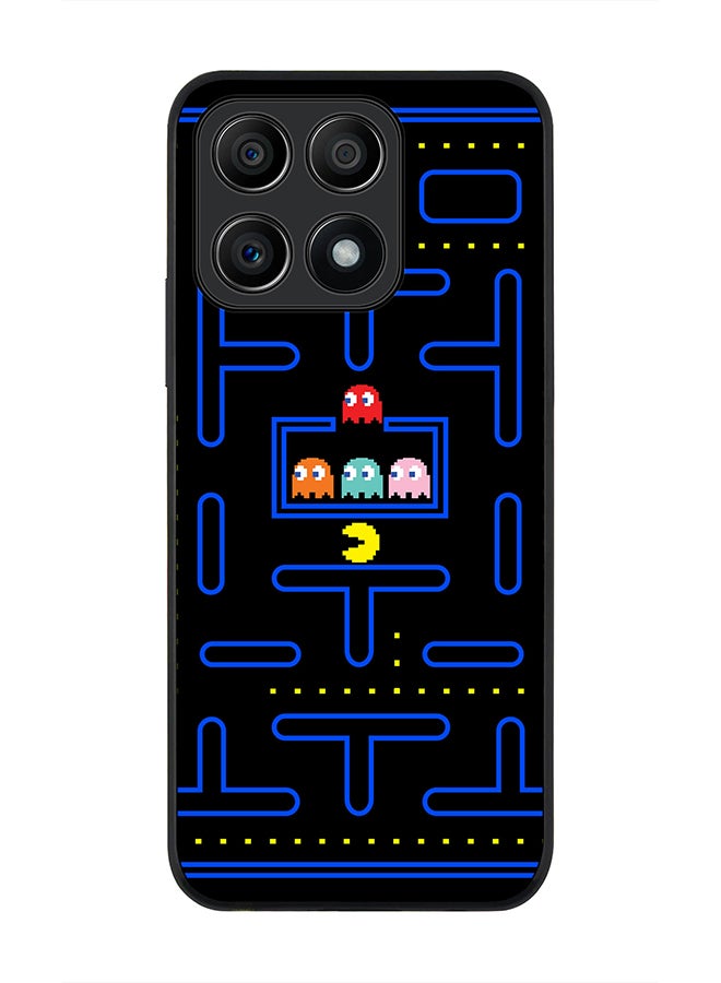 Stylizedd حافظة سوداء متينة لهاتف Honor X8A 4G، حافظة رفيعة، حافظة مرنة بحواف مطاطية، مضادة للسقوط، غلاف TPU جل رقيق - باكمان - Image 1