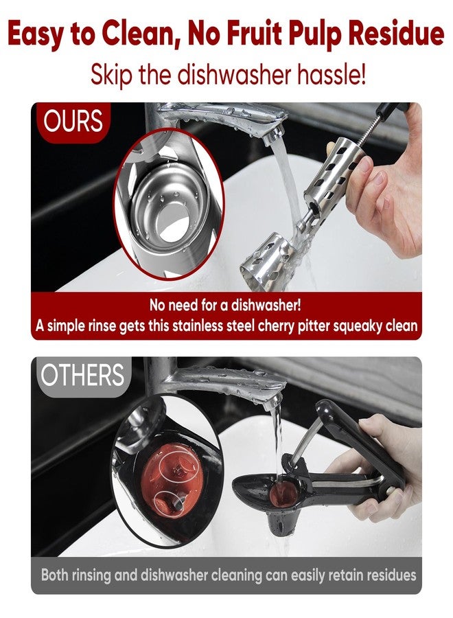 Newness Cherry Pitter, Premium Cherry Pitter Remover Tool, 304 Stainless Steel Cherry Seed Remover, Durable Cherry Stoner Fruit Pit Corer Deseeder Kitchen Tool, Press Type, More Labor Saving - Image 5