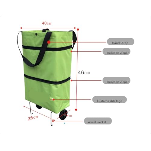 Swpato Reusable Grocery Bags with Waterproof Coating and Folding Wheels Foldable Tote Bags for Shopping MultiPurpose Storage for GroceriesCoffee Flower - Image 3