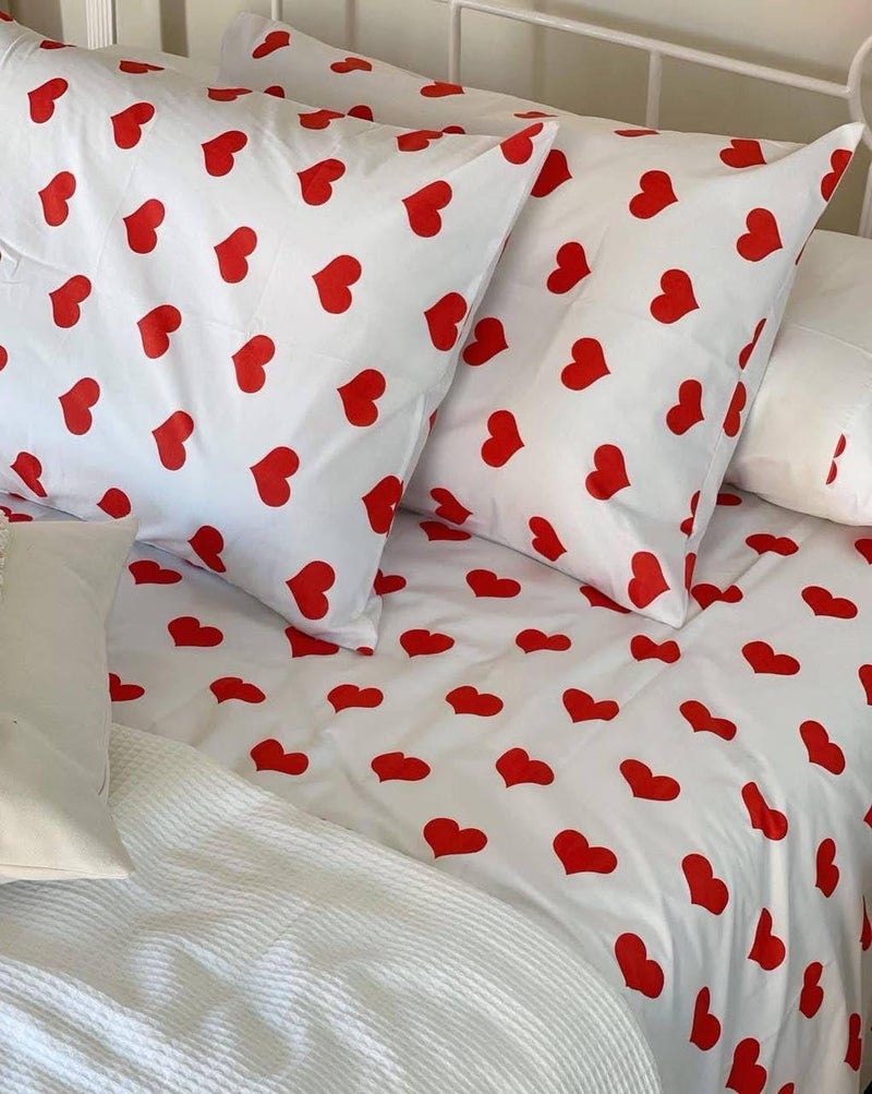 A.M.J High Quality Cotton Sheet Set of 4 Pieces Sheet & 1 Long Pillow Cover & 2 Pillow Cover Adds a Charming Touch to Your Bedroom (Queen 140x200cm, Cobali)