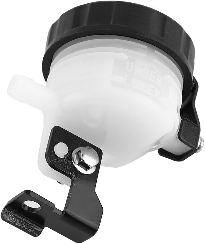 HEEPDD Motorcycle Brake Reservoir, Cup, Master Cylinder Fluid Bottle with Iron Bracket for Universal Motorcycle Fitment Brake Reservoir, Plastic Oil Nan Car Modification - Image 2