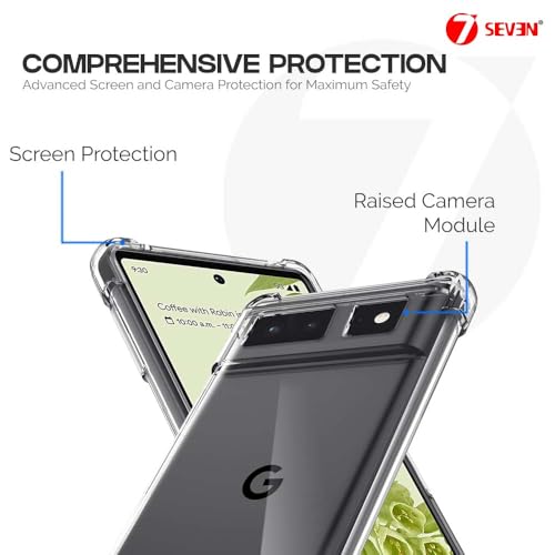 7-Seven 7SEVEN® Back Cover for Google Pixel 6 Transparent Mobile Back Case Shock Proof Design Camera Edges Protection Crystal Clear Phone Case Silicon Soft TPU and Flexible Bumper Phone Cover - Image 4
