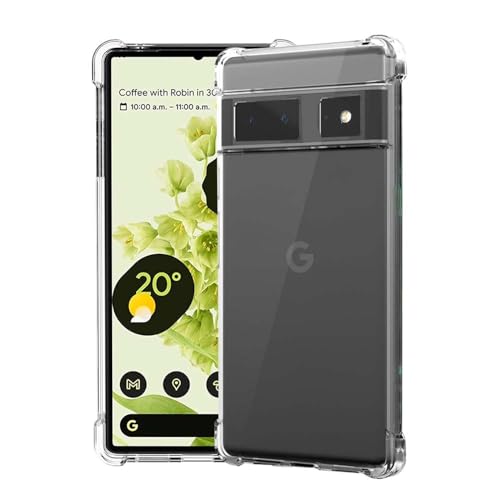 7-Seven 7SEVEN® Back Cover for Google Pixel 6 Transparent Mobile Back Case Shock Proof Design Camera Edges Protection Crystal Clear Phone Case Silicon Soft TPU and Flexible Bumper Phone Cover - Image 1