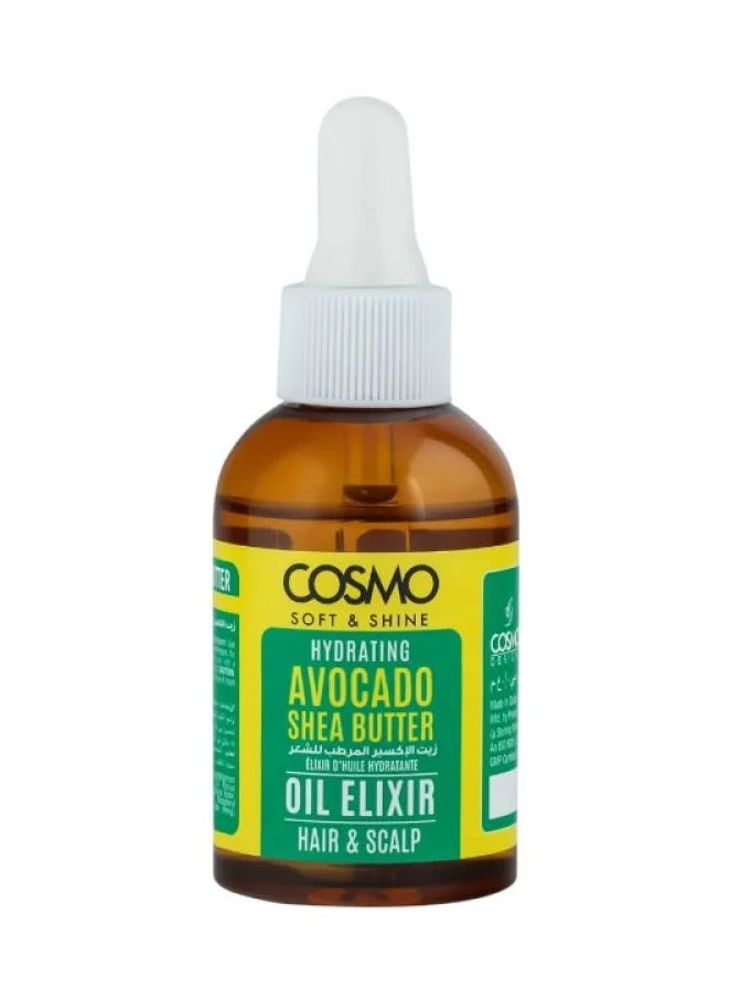 COSMO Soft Shine Avocado Shea Butter Moisturizing Hair Oil Elixir 60Ml 