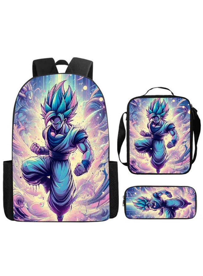 Dragon Ball backpack pencil case satchel three-piece suit men and women leisure sports travel backpack student school backpack - Image 1