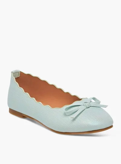 Little Missy Girls Bow Embellished Slip-On Ballerina Shoes