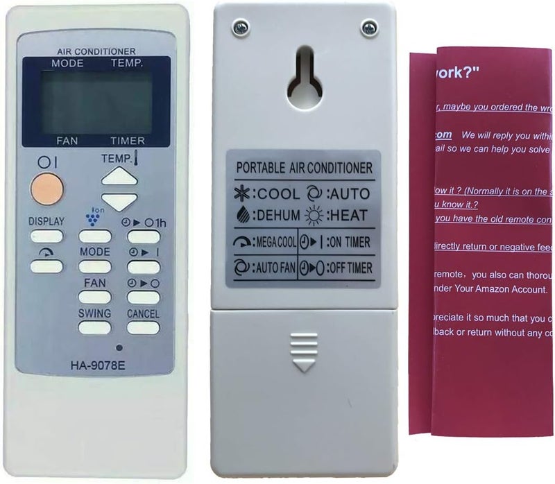 RCECAOSHAN Replacement for Sharp Portable Air Conditioner Remote Control CRMC-A705JBEZ for CV-P09LX CV-P10LC CV-P10MC CV-P10NC CVP10NC-D CVP10NC-R CV-P10PC CVP10PC-D CVP10PC-R CV-P10RC (Display in Celsius) - Image 1