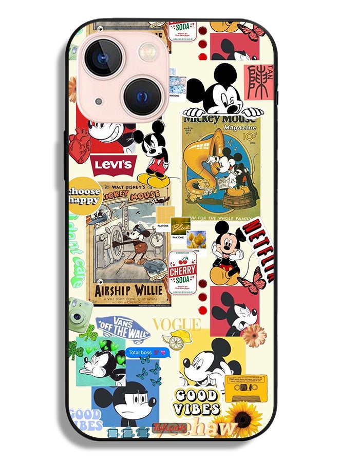 Tolwak Apple iPhone 13 mini Protective Case Chose Happy And Stickers - Image 2