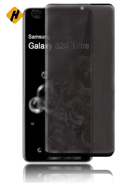 Privacy Screen protector compatible with Samsung Galaxy S20 Ulter Screen Protector Tempered Glass [Anti-Glare][HD Full Coverage][Easy Installation][Scratch Resistant][9H Hardness]