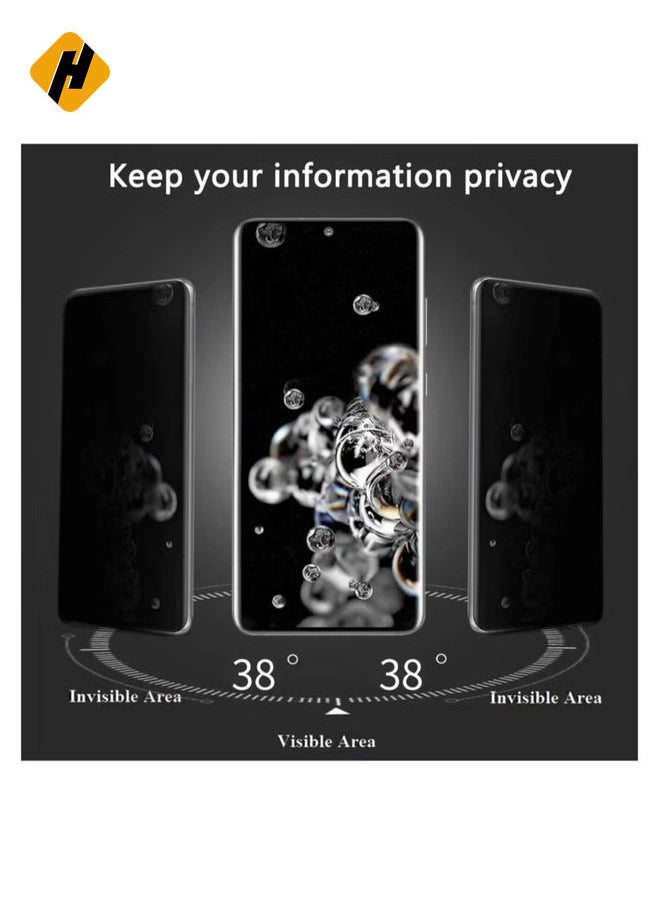 HuHa - Privacy Screen protector compatible with Samsung Galaxy S20 Ulter Screen Protector Tempered Glass [Anti-Glare][HD Full Coverage][Easy Installation][Scratch Resistant][9H Hardness] - Image 1