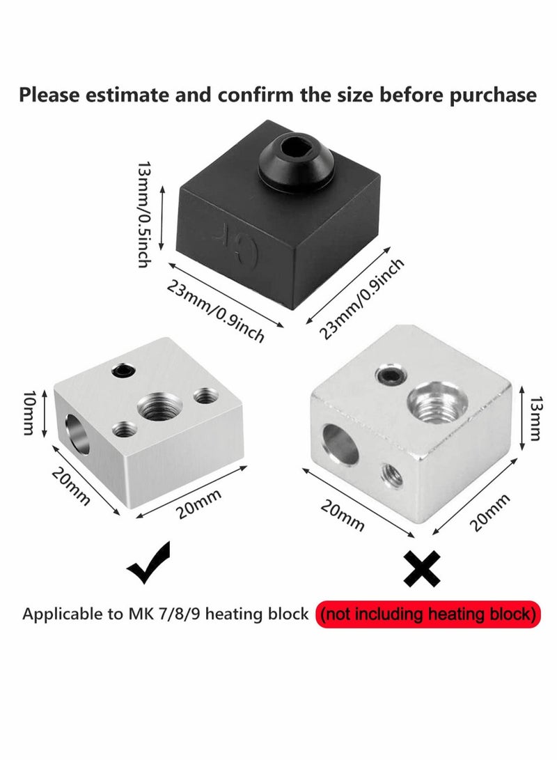 Captaintech 4Pieces 3D Printer Hotend Silicone Sock Heater Block Cover 4PCs Extruder for Ender 3 Pro 5 CR-10 10S S4 S5 Anet A8 - Image 2