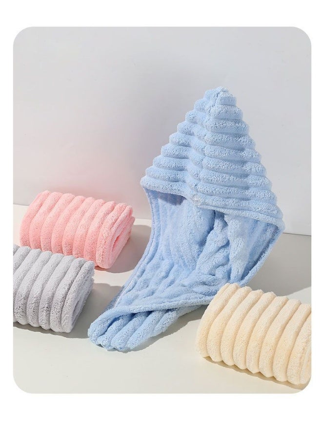 نيبمينينت Hair Towel Wrap Headscarf Microfiber Dry Bath Head Towel Quick Dryer Dry Hair Cap Pack Shower Cap Thickening Multicolor - Image 3