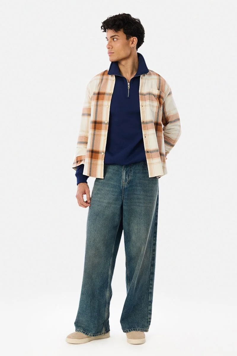 سنيتش قميص كاروهات فلانيل خفيف الوزن