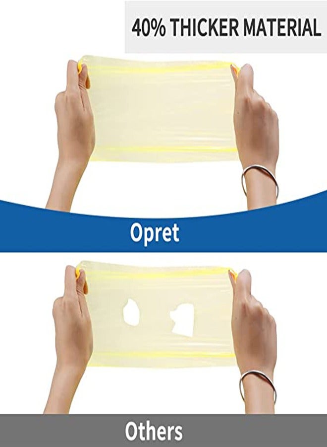 5 عبوات من البونشوات القابلة للاستخدام لمرة واحدة للبالغين، جاكيتات مطر شفافة مع غطاء رأس قابل للسحب وأكمام مرنة، مثالية للسفر، الأنشطة الخارجية، الحدائق الترفيهية، المشي، والطوارئ (أصفر) - Image 4