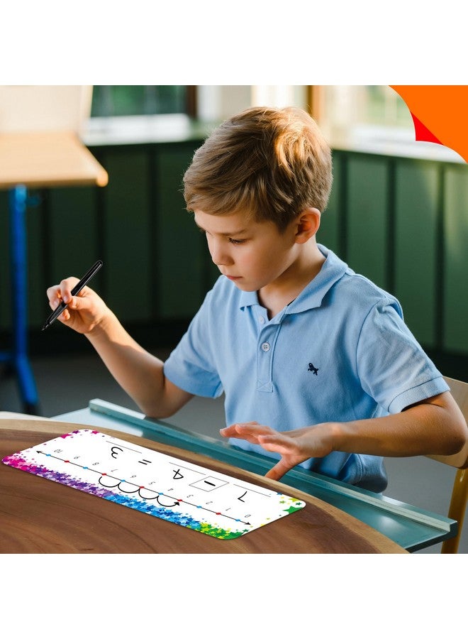 SpriteGru 15 Pcs Number Line Dry Erase Boards, Writable And Erasable Double Sided Board-0-10 On One Side & 0-20 On Other Side Math White Board For Kids, Students, Classroom And Home (12” X 4”, Colorful Stars) - Image 5