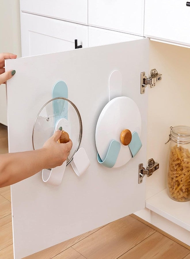 Divik Wall Mounted Kitchen Pot/Pan Lid Holder - Self-Adhesive, No-Drill Wall Mounted Organizer - Adjustable Hanging Storage for Pot & Pan Covers, Kitchen Tools & Accessories (1Pcs) - Image 3