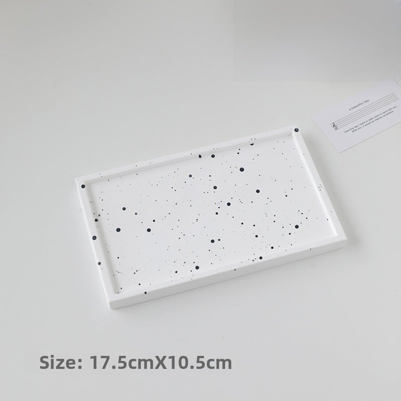 Jewelry Organizer Tray for Photography Backdrop Splash Ink Rectangular Tray 