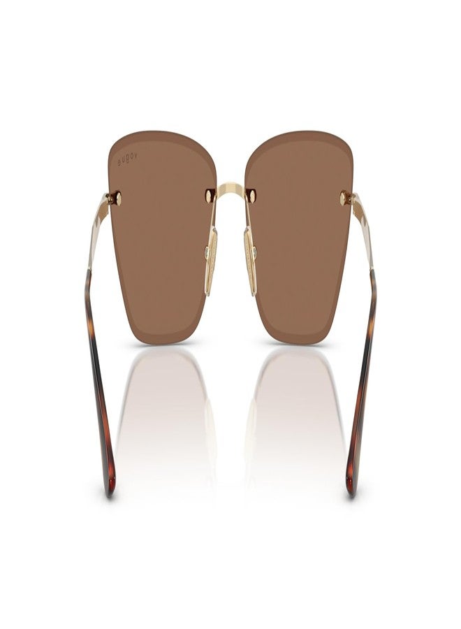 Vogue Eyewear VO4332S Sunglasses, Pale Gold/Dark Brown, 59 mm - Image 4