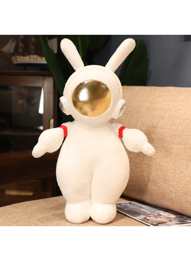 Space Rabbit Plush Toy White Rabbit Doll Doll Bed Sleeping Big Bear Rag Doll Girl Birthday Gift-Color:White Golden Face-Height:60CM - Image 1