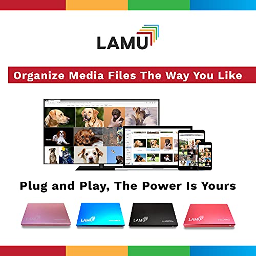 LAMU Portable Digital Photo Organizer - Digital Picture Manager for Windows - Software to Easily Organize Your Photos and Videos - Digital Photo Storage - 2 Terabytes (Charcoal Black) - Image 4