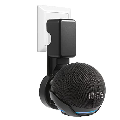 Verilux حامل جدار Verilux® لـ Echo Dot الجيل الرابع/الخامس، حامل جداري لـ Alexa Echo Dot الجيل الرابع/الخامس - حل موفر للمساحة مع إدارة الكابلات لمكبرات الصوت الذكية في منزلك، أسود (الحامل فقط) - Image 1