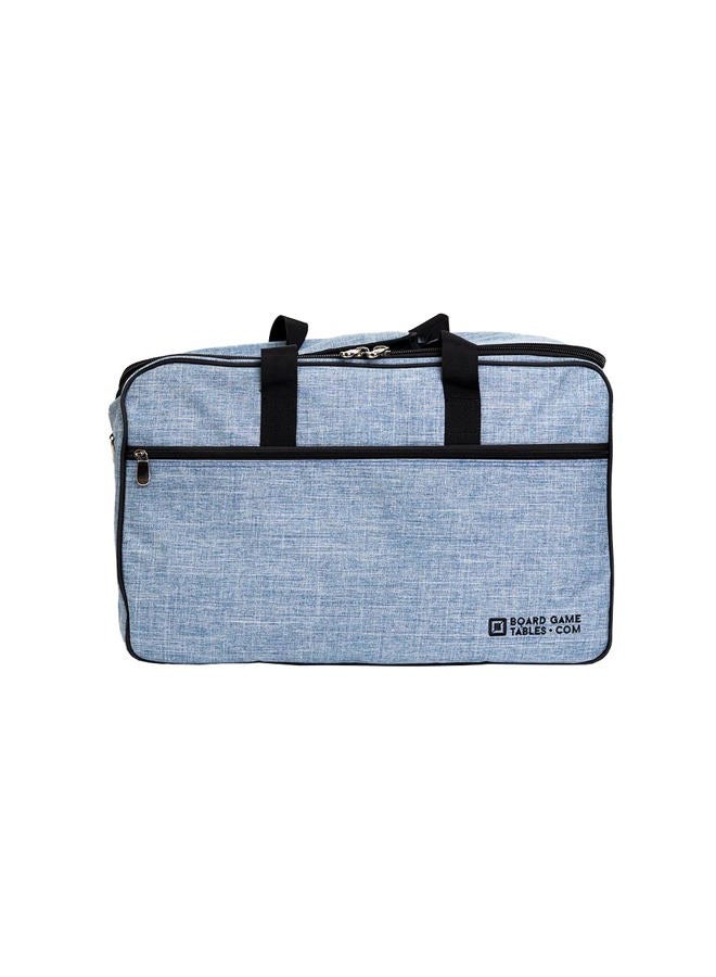 BOARD GAME TABLES.COM Bag - [Backpack/Shoulder Strap/Luggage Slip] - Padded Carrier (Heathered Blue) - Image 2
