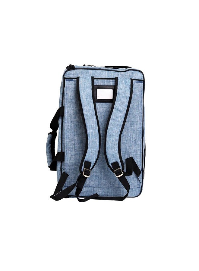 BOARD GAME TABLES.COM Bag - [Backpack/Shoulder Strap/Luggage Slip] - Padded Carrier (Heathered Blue) - Image 3