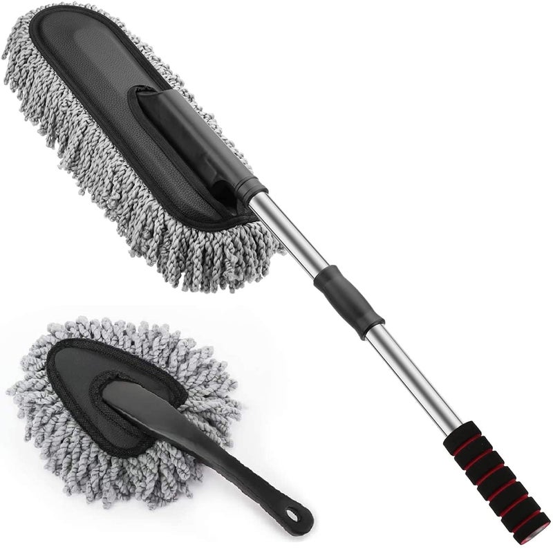 BELOXY Microfiber Flexible Duster Car Wash | Car Cleaning Accessories | Brushes | Dry/Wet Home, Kitchen Interior Cleaning 2 pcs Combo (Duster-C) - Image 1