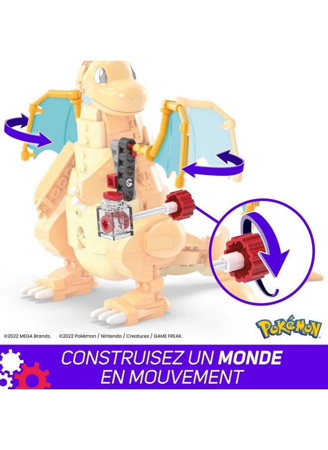 Mega Brands MEGA Pokémon Building Toys Set Dragonite with 388 Pieces, Articulated and Poseable with Motion, 7 Inches Tall, for Kids  - Image 4