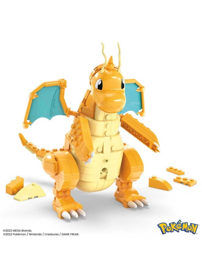 Mega Brands MEGA Pokémon Building Toys Set Dragonite with 388 Pieces, Articulated and Poseable with Motion, 7 Inches Tall, for Kids  - Image 2