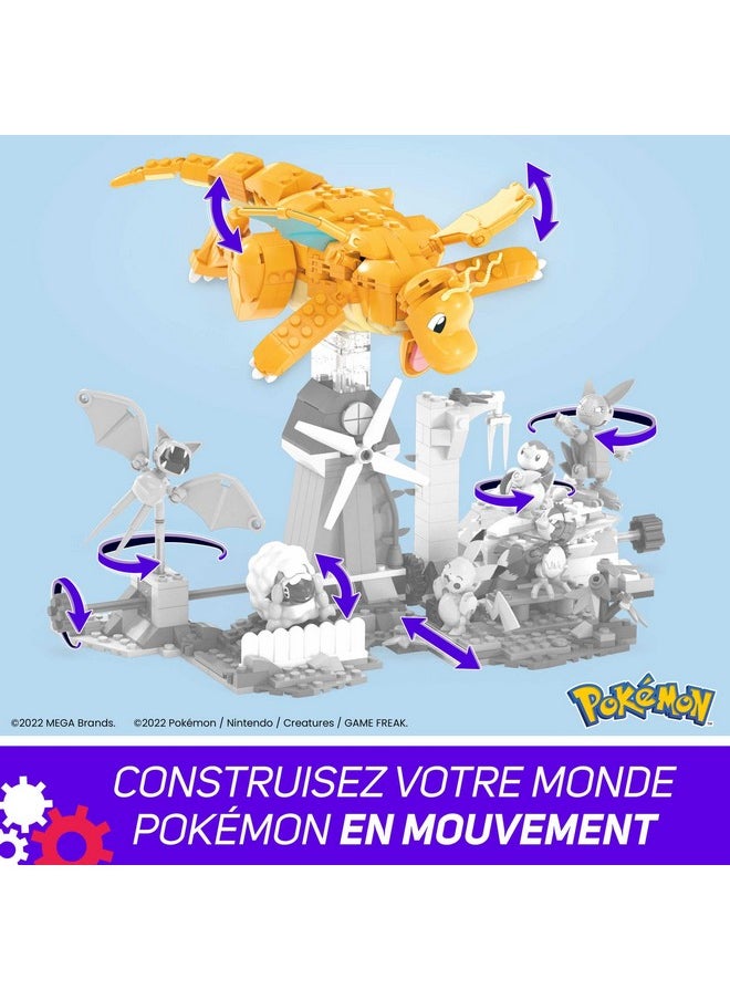 Mega Brands MEGA Pokémon Building Toys Set Dragonite with 388 Pieces, Articulated and Poseable with Motion, 7 Inches Tall, for Kids  - Image 5