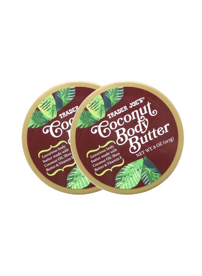 TJ's - Trader Joe's Coconut Body Butter, 8 Ounce (Pack of 2) - Image 1