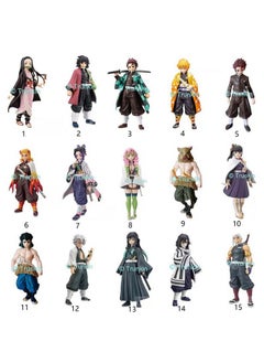 Trunkin Trunkin Demon Slayer Setof 15 Big Set C 15-17 Cm Figurines Anime Action Figure Kimetsu No Yaiba Hashira Set Tanjiro nezuko inosuke zenitsu kanae Toy Set Figures, PVC  - Image 2