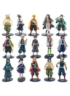 Trunkin Trunkin Demon Slayer Setof 15 Big Set C 15-17 Cm Figurines Anime Action Figure Kimetsu No Yaiba Hashira Set Tanjiro nezuko inosuke zenitsu kanae Toy Set Figures, PVC  - Image 3