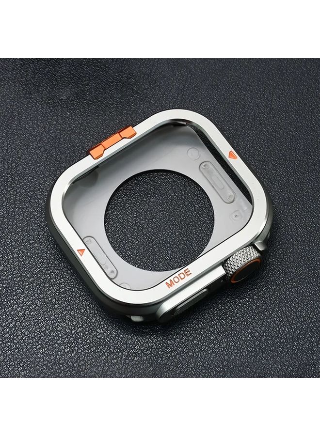 Silvery 45mm Metal Bumper Case For IWatch Ultra Series 11 10 9 8 7 Alloy Protector - Image 1