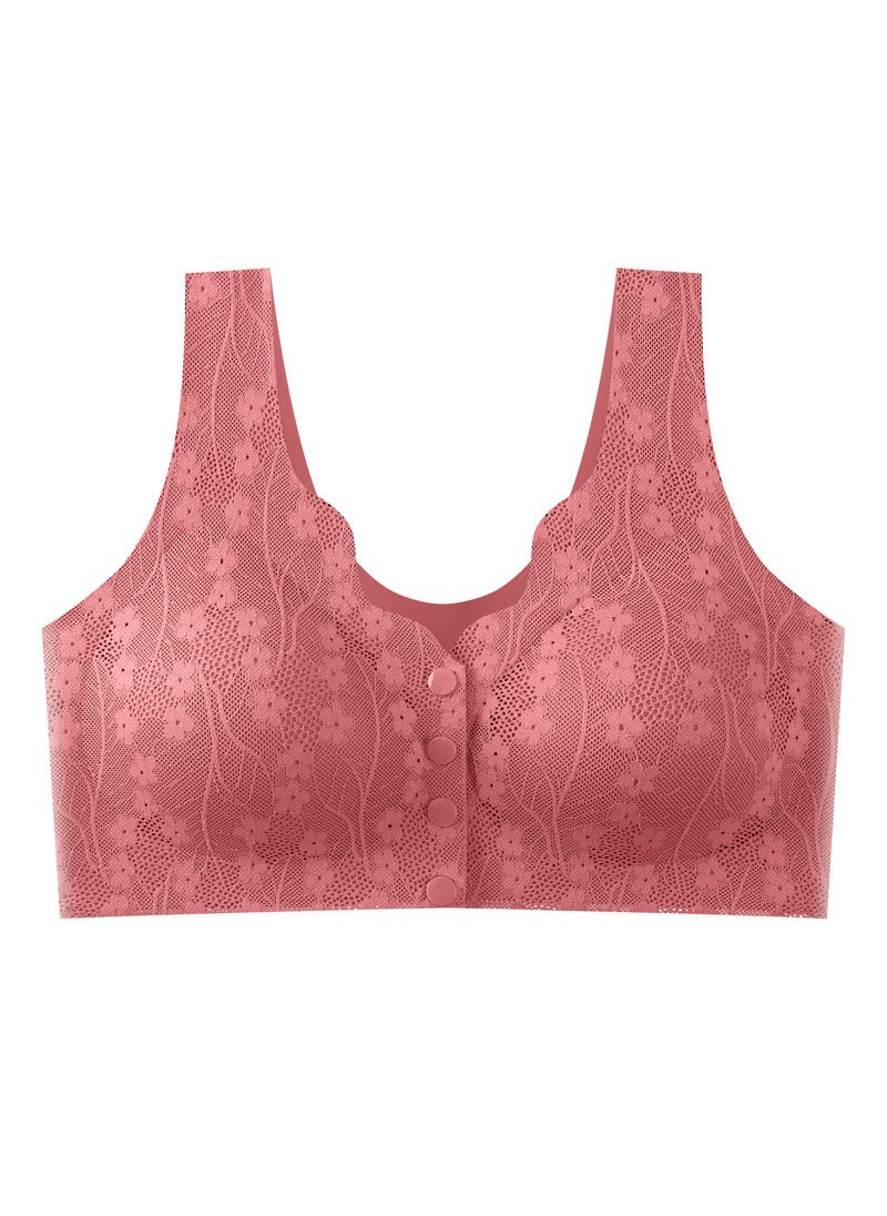 Generic - Comfort Wire-Free Front-Closure Bra for Mature Women Grey - Image 1