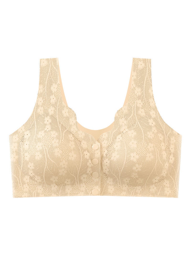 Generic - Comfort Wire-Free Front-Closure Bra for Mature Women Grey - Image 1