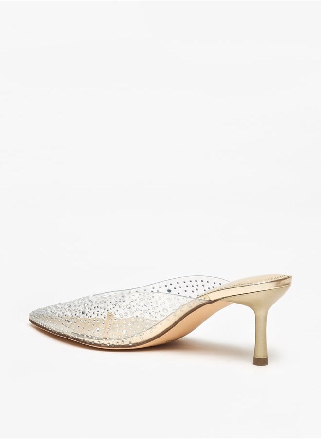 Flora Bella By Shoexpress - Women's Embellished Slip-On Mules with Stiletto Heels - Image 1