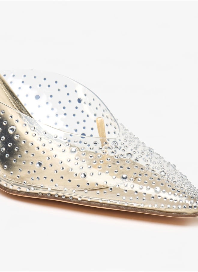 Flora Bella By Shoexpress - Women's Embellished Slip-On Mules with Stiletto Heels - Image 1