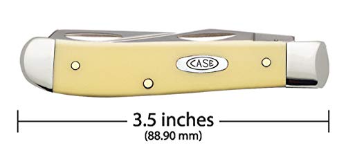CASE XX WR Pocket Knife Yellow Synthetic Mini Trapper Carbon Steel Item #029 - (3207 CS) - Length Closed: 3 1/2 Inches - Image 2
