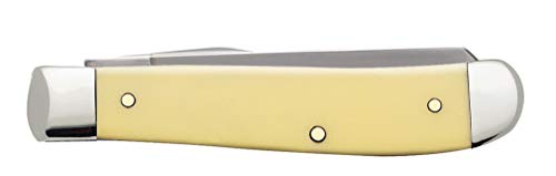 CASE XX WR Pocket Knife Yellow Synthetic Mini Trapper Carbon Steel Item #029 - (3207 CS) - Length Closed: 3 1/2 Inches - Image 3