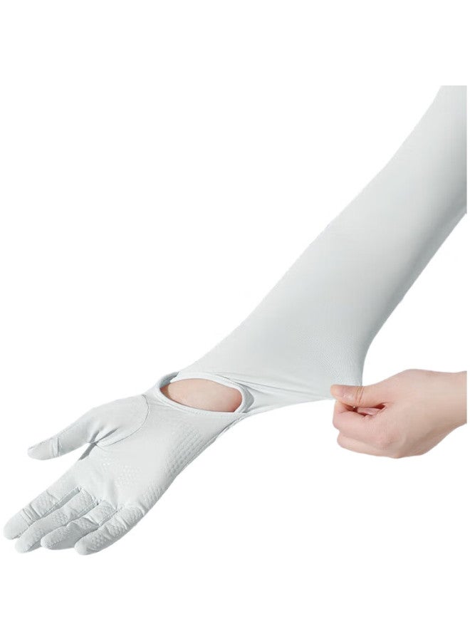 Suncojia Ice Sleeves, Sun Protection Arm Sleeves And Gloves, Integrated Ice Silk Arm Sleeves, Women'S Ice Sleeves - Image 3