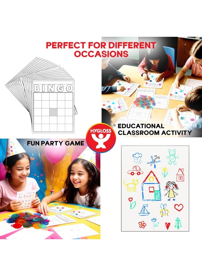 Hygloss Products Blank Bingo Cards To Write On - 36-Pack Multicolor - Large Size Bingo Sheets Disposable - Activities For Classroom, Parties, Contests, Weddings, Events & More - Image 4