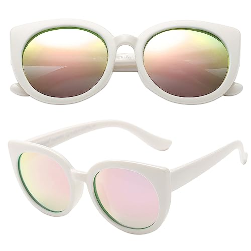 PolarSpex Toddler Sunglasses – Polarized UV Protection Cat Eye Sunglasses with Unbreakable Frame for Girls Age 2-8 - Image 1